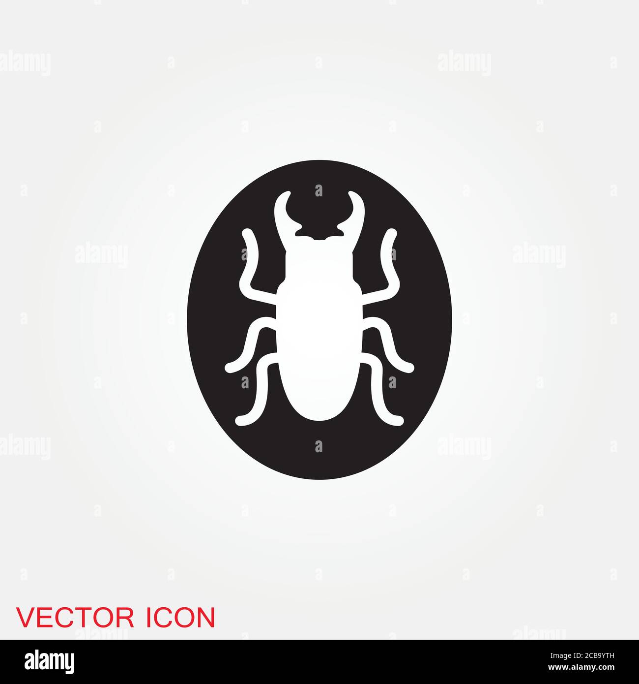 Beetle icon. Insect design, insect icons vector Stock Vector