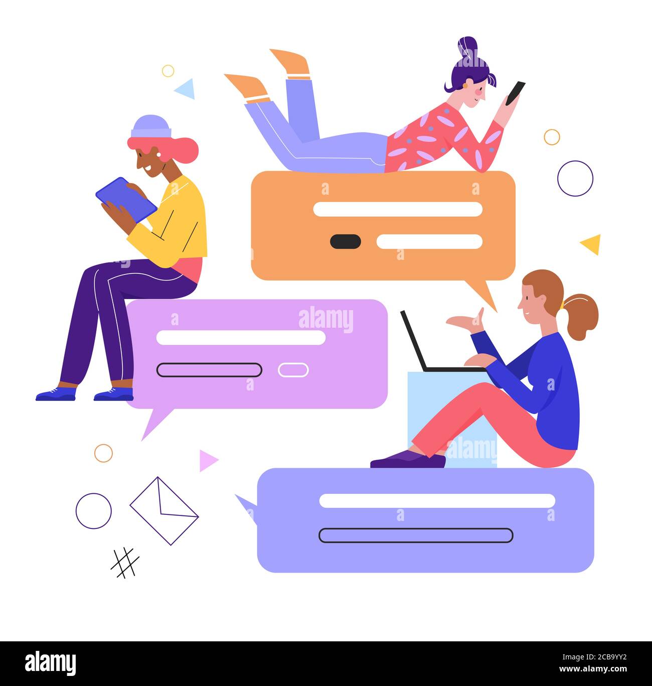Girlfriend Conversation Flat Vector Illustration Chat Over Coffee With Friend Gossips Two Young Girls Talking In Cafe Isolated Cartoon Characters W Stock Vector Image Art Alamy