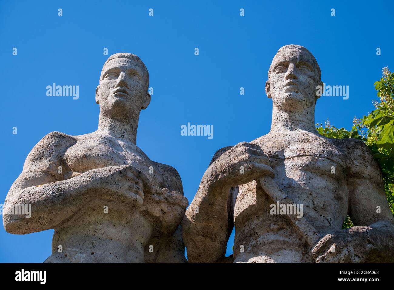 Nazi era sculpture Die Stafelläufer or The Relay Runners, Berlin  Olympic Stadium Stock Photo