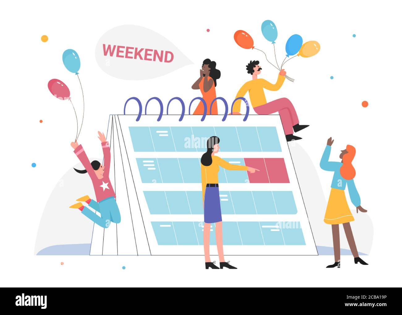 People Celebrate Weekend Vector Illustration Cartoon Flat Tiny Happy Employee Office Worker Characters With Colorful Balloons In Hands Celebrating End Of Working Week Party Concept Isolated On White Stock Vector Image People Celebrate Weekend Vector Illustration Cartoon Flat Tiny Happy Employee Office Worker Characters With Colorful Balloons In Hands Celebrating End Of Working Week Party Concept Isolated On White Stock Vector Image