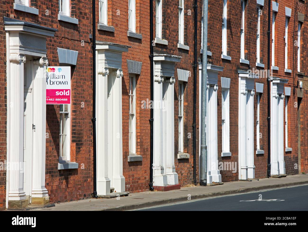 houses and house for sale sign Beverley, East Yorkshire