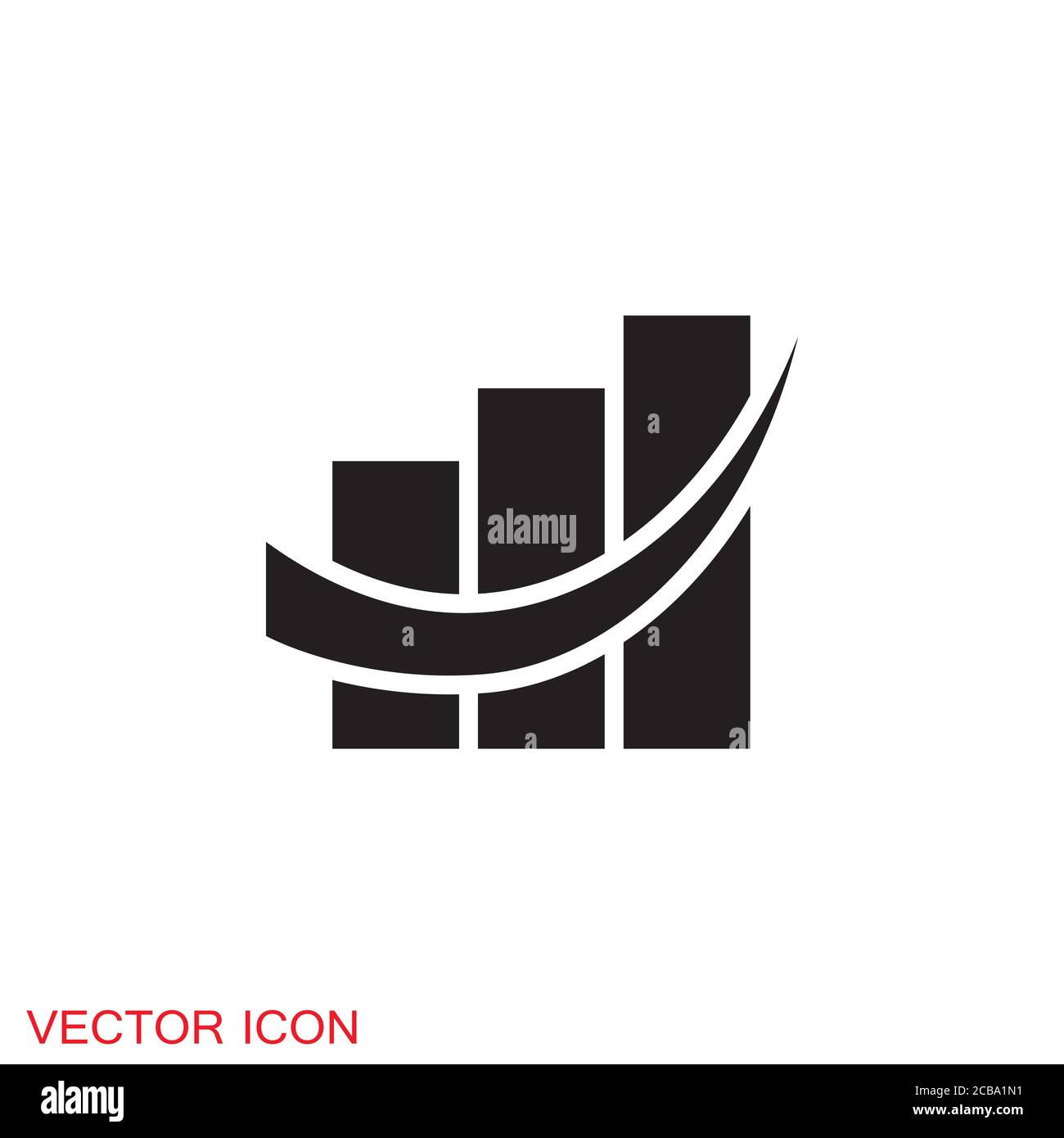 Chart icon vector growing graph icon illustration Stock Vector Image ...