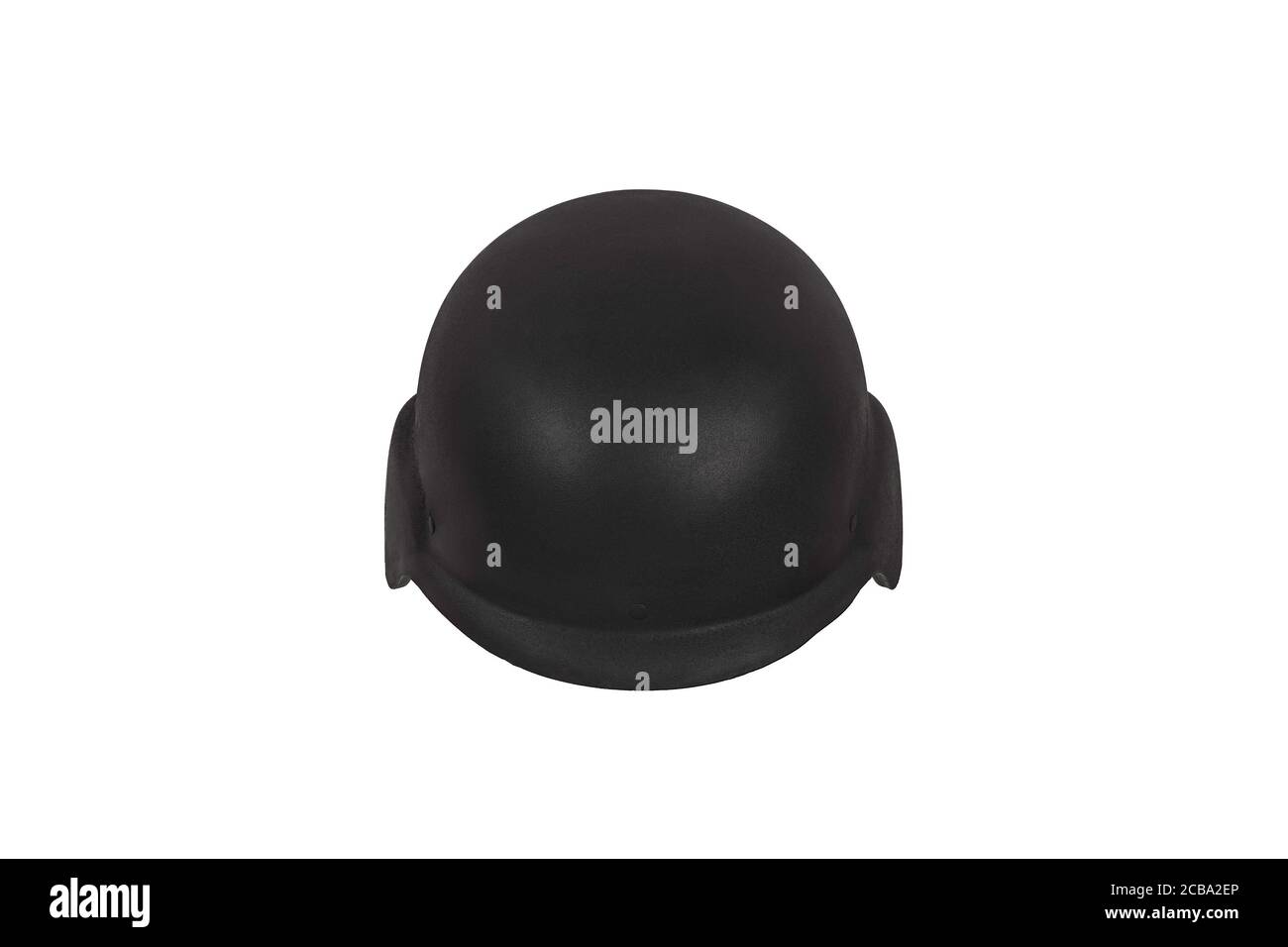 Modern black safety helmet isolate on a white background. Military ...