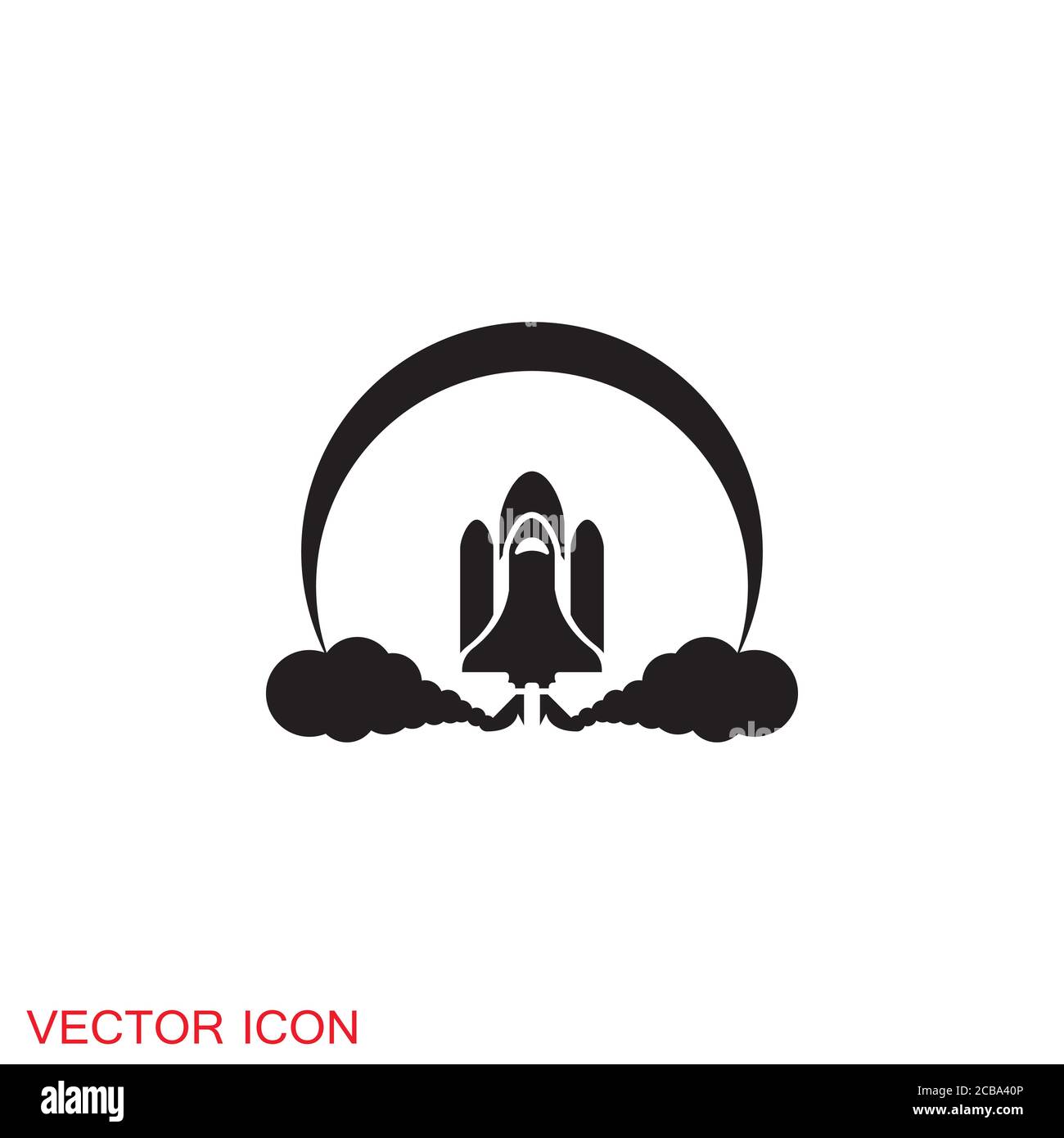 Space icon in flat style. Vector illustration. Stock Vector