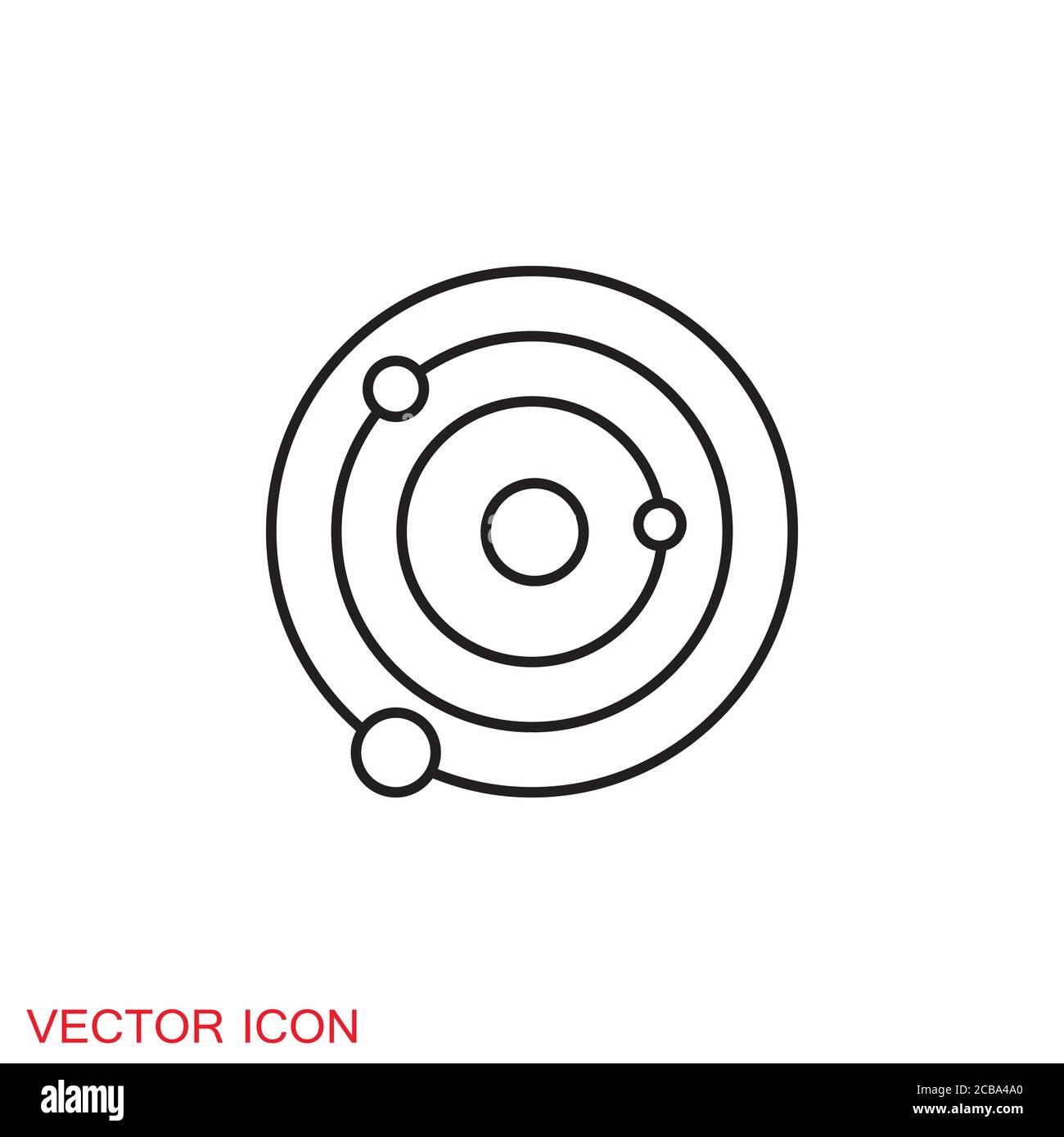 Space icon in flat style. Vector illustration. Stock Vector