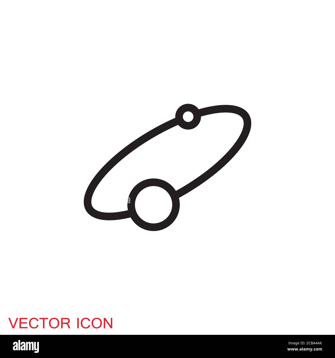 Space icon in flat style. Vector illustration. Stock Vector
