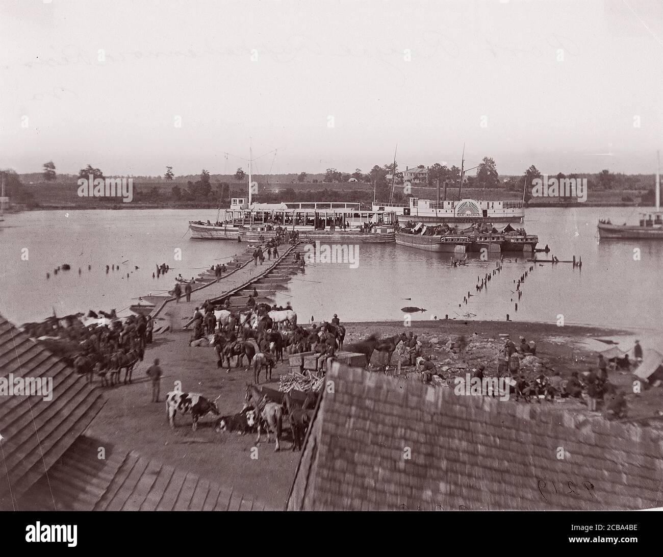 Port Royal, Rappahannock River, 1861-65. Formerly attributed to Mathew B. Brady. Stock Photo
