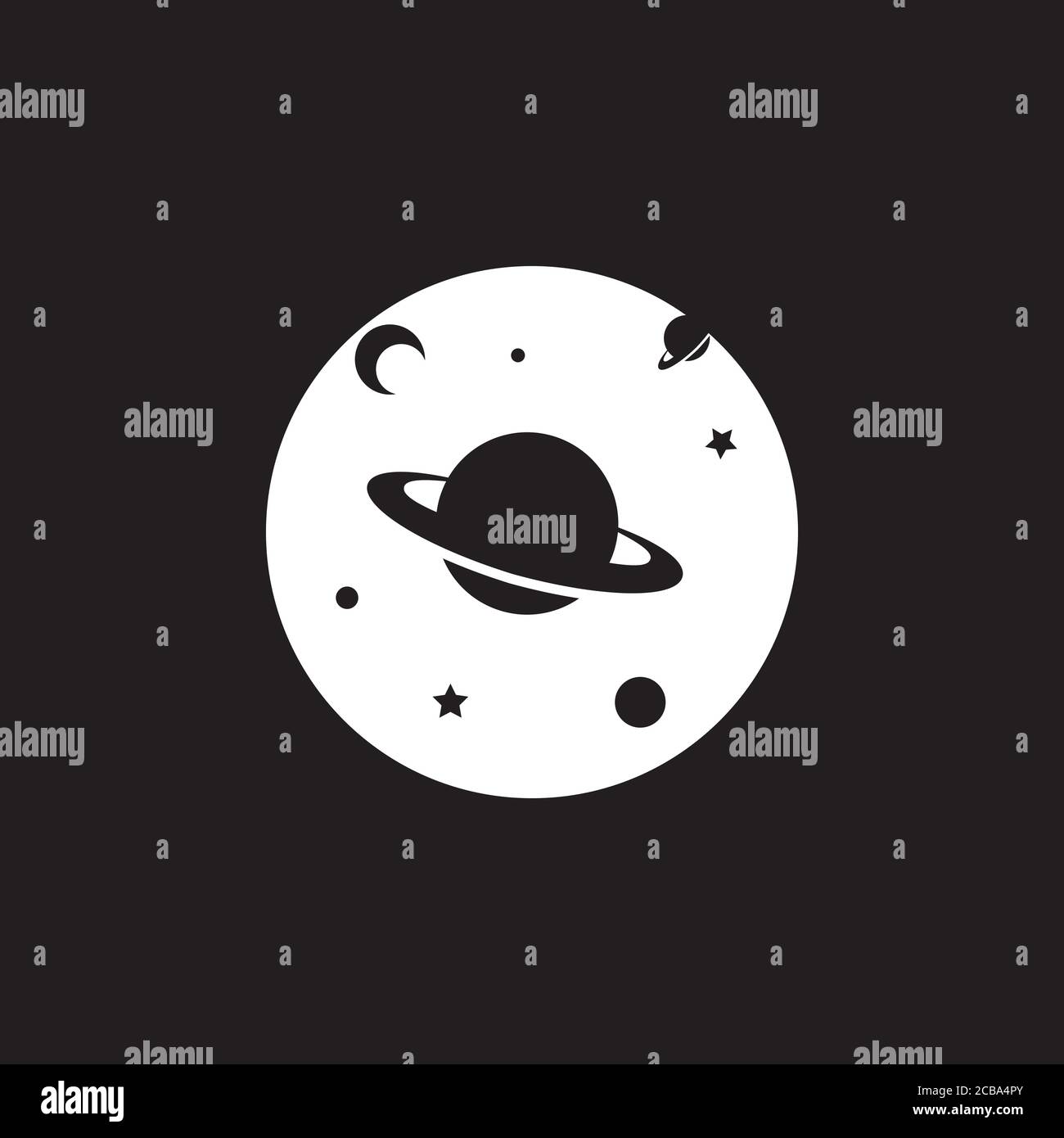 Space icon in flat style. Vector illustration Stock Vector Image & Art ...