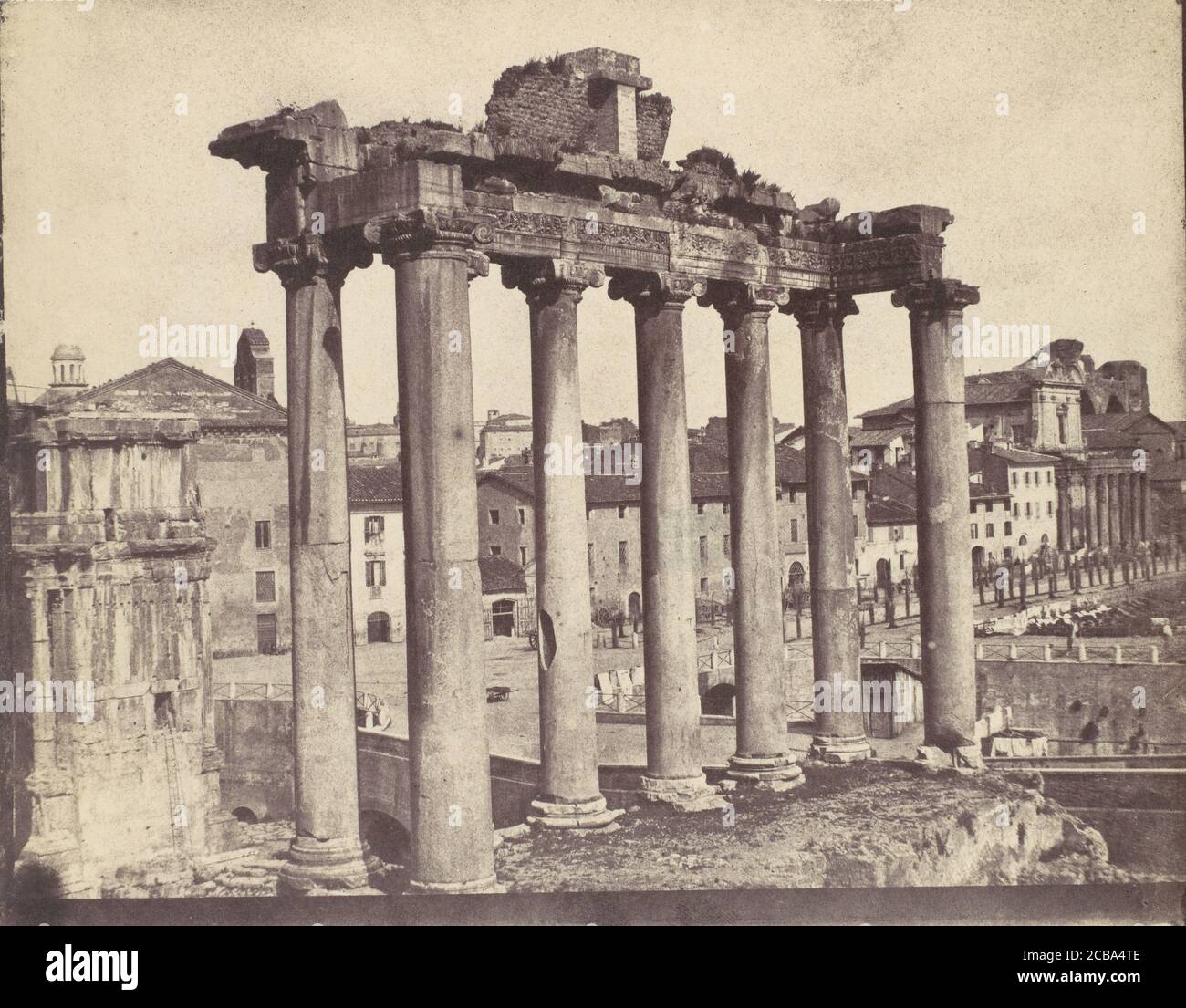 Temple of Concord, Rome, 1850s Stock Photo - Alamy