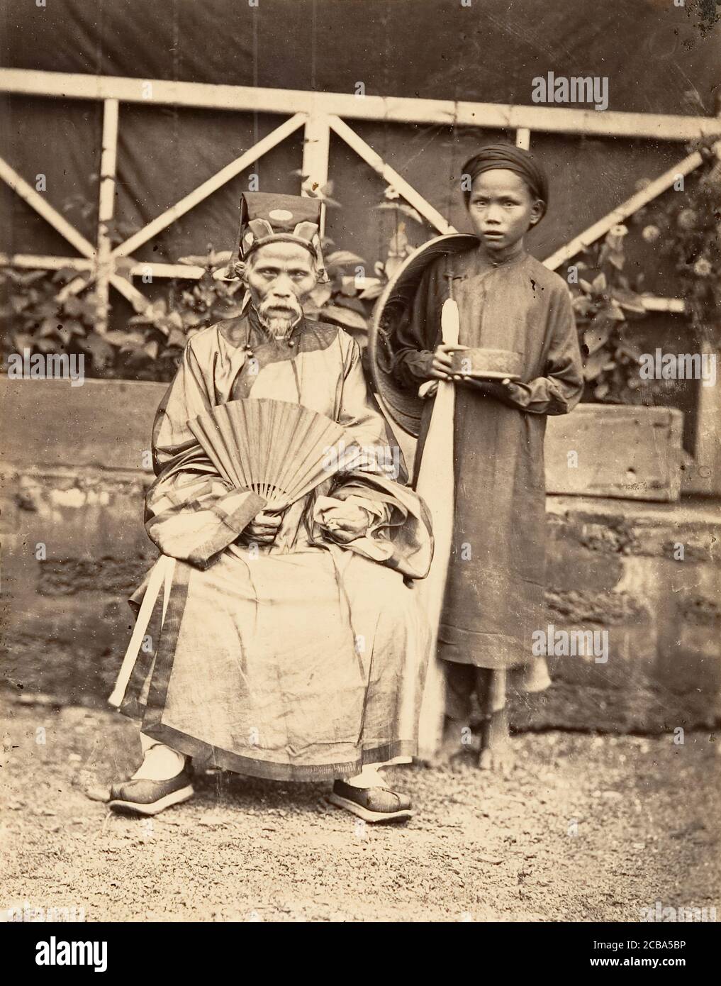 Chef de Village en Costume officiel, Cochinchine, 1866. Stock Photo