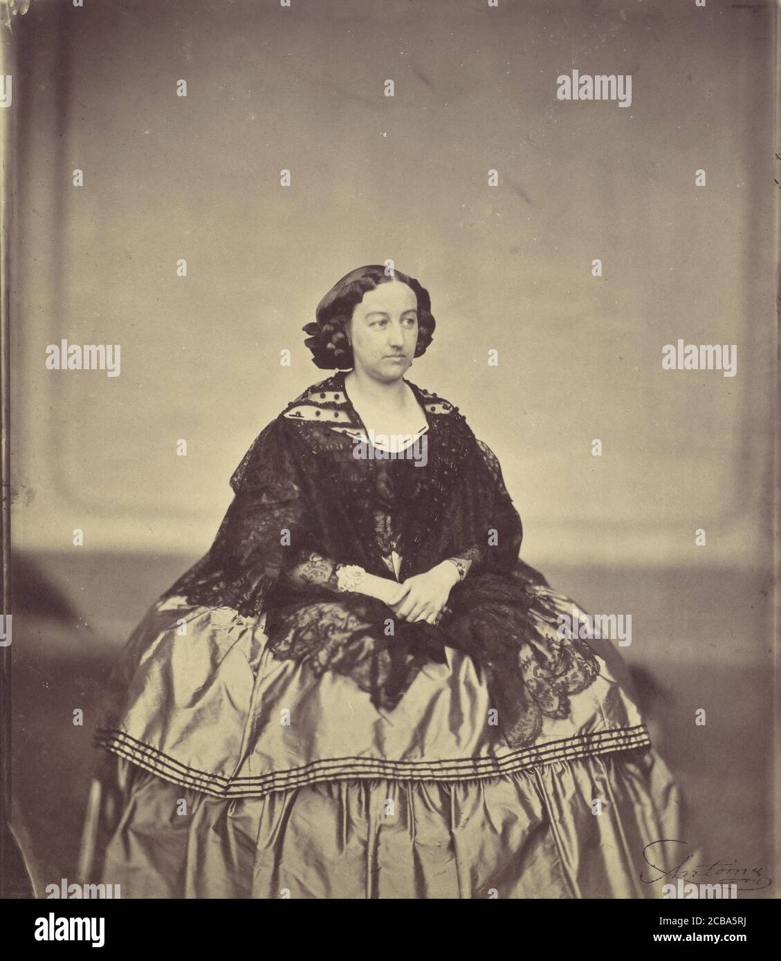 Marie Antoine, geb. Woes, 1850s-60s. Stock Photo