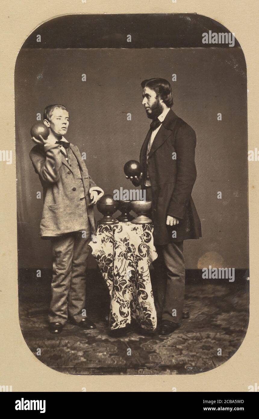 Dr. Joseph Parrish and an Idiot, ca. 1858. Stock Photo