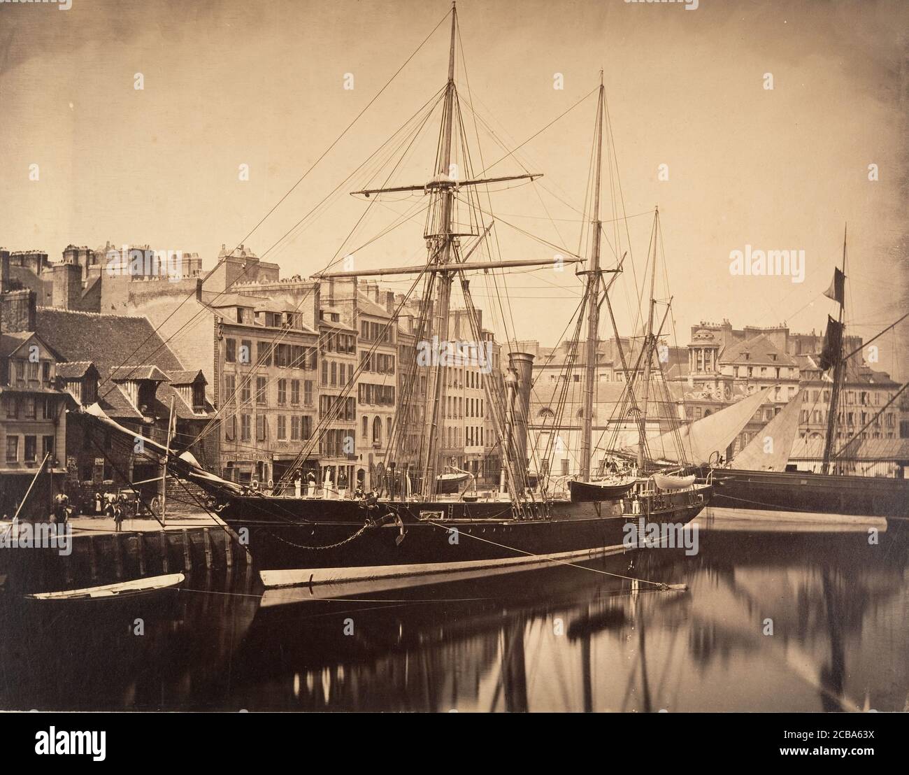 La Reine Hortense - Yacht de l'empereur, Havre, 1856. Stock Photo