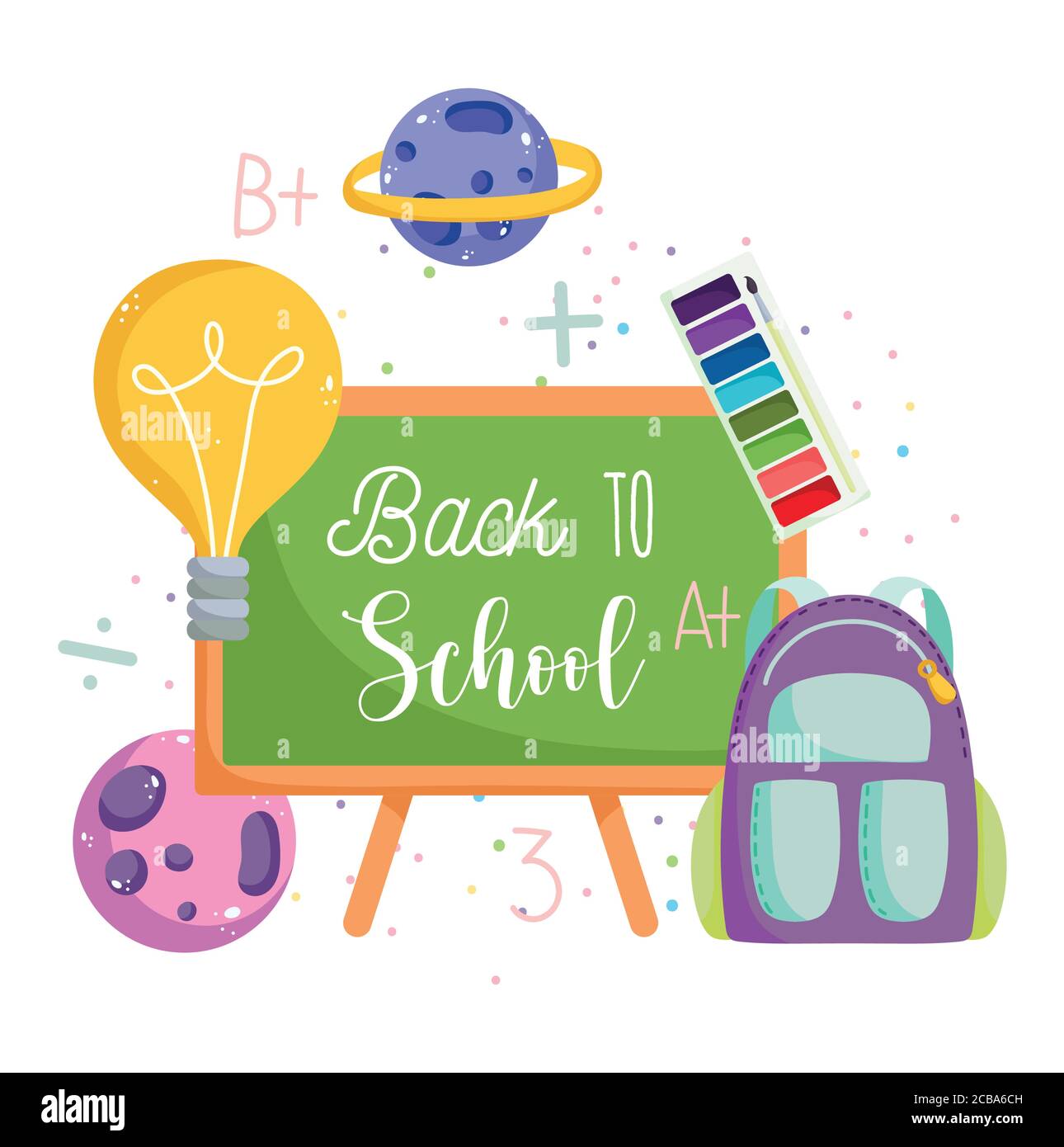 back to school, backpack chalkboard science planets creativity ...