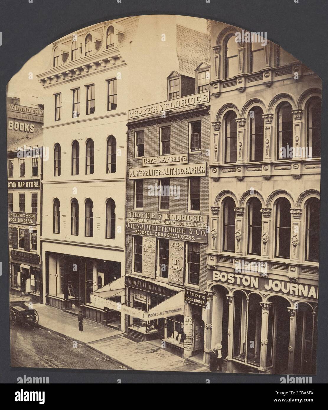 Washington Street, Boston, ca. 1860. Stock Photo