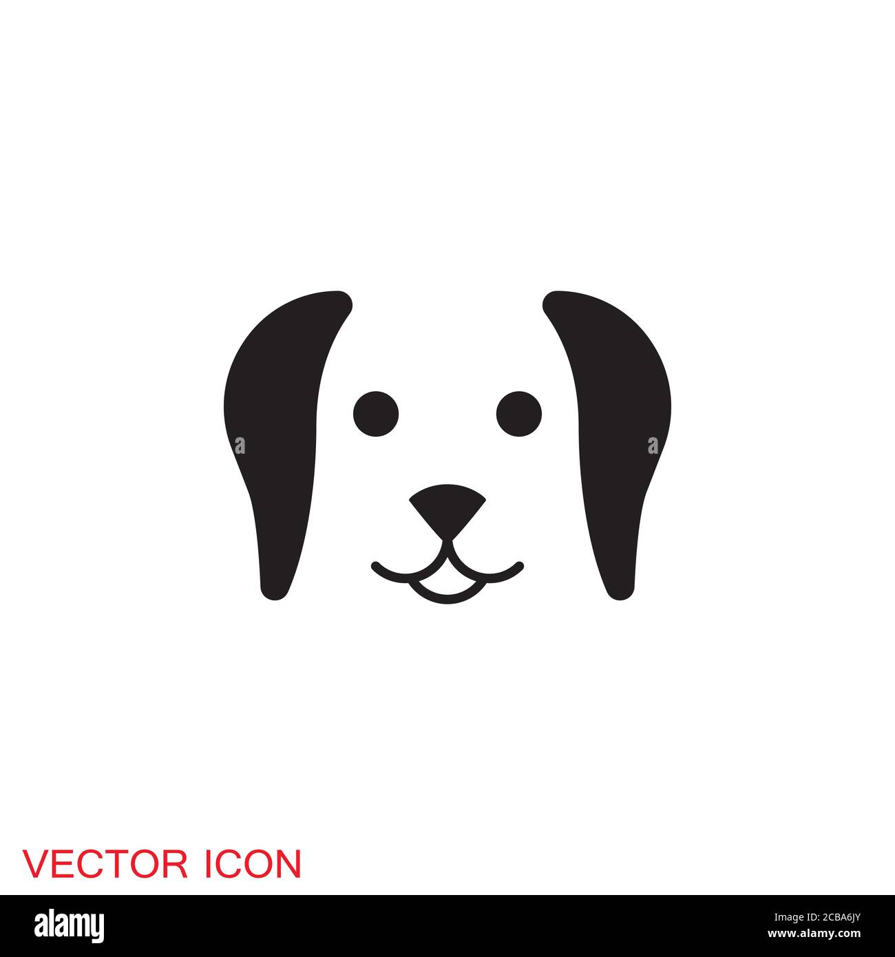 Dog icon. Vector element for your design Stock Vector
