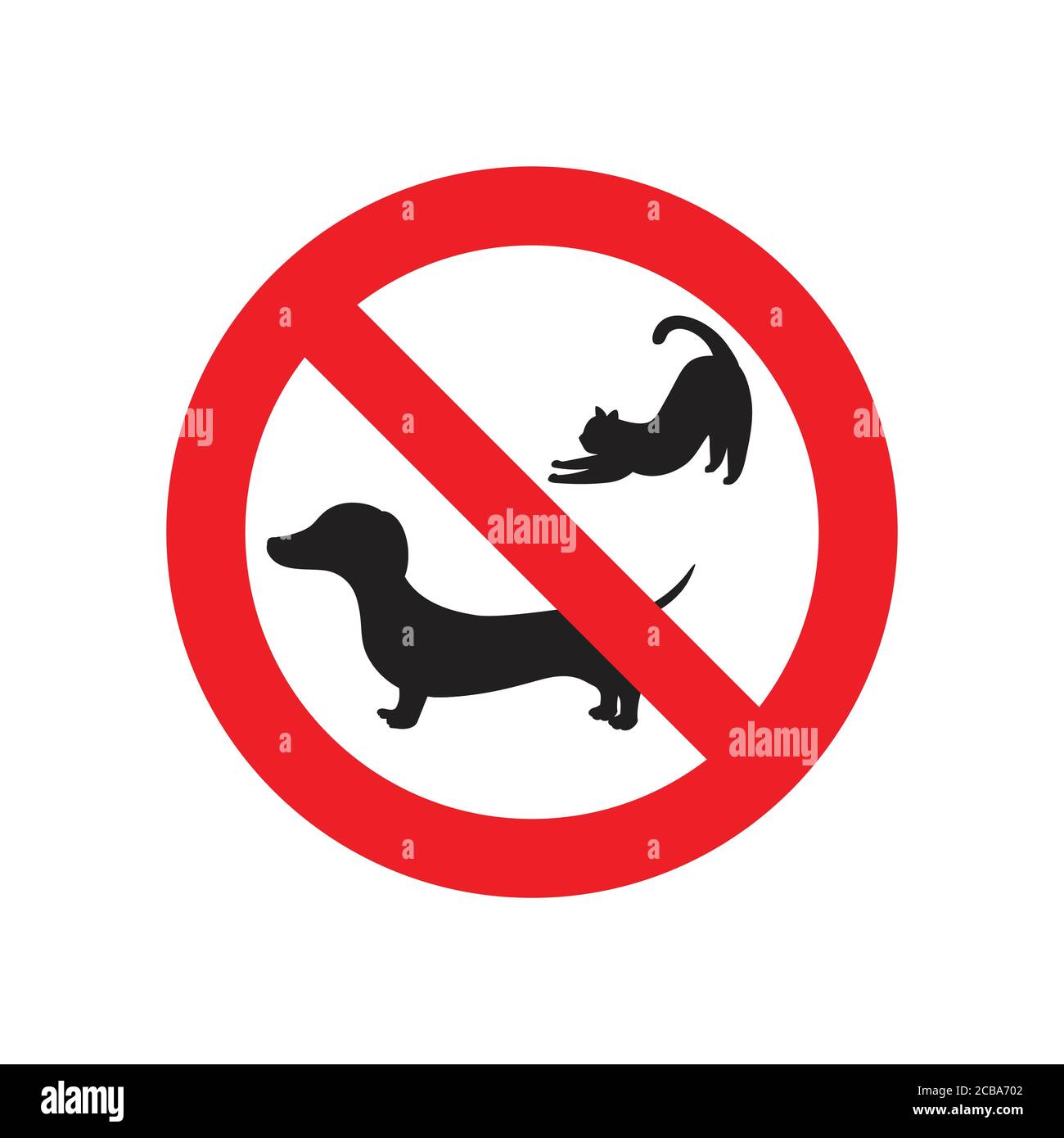 No pets sign. red prohibition sign. vector illustration Stock Vector