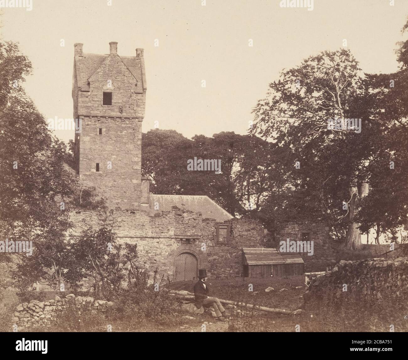 The Castle of the Mains, Forfarshire, 1856. Stock Photo