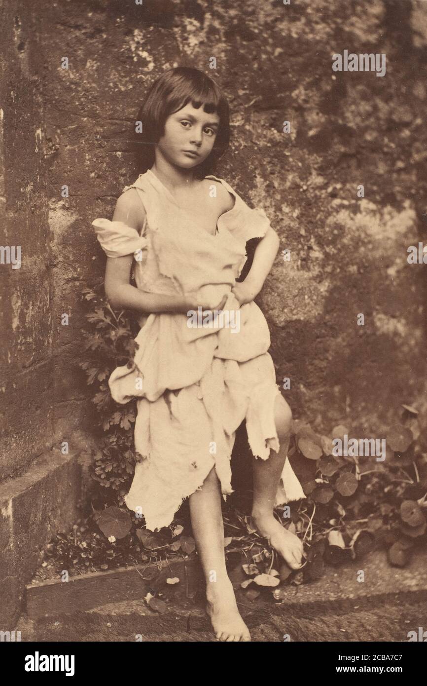 Alice Liddell as &quot;The Beggar Maid&quot;, 1858. Stock Photo