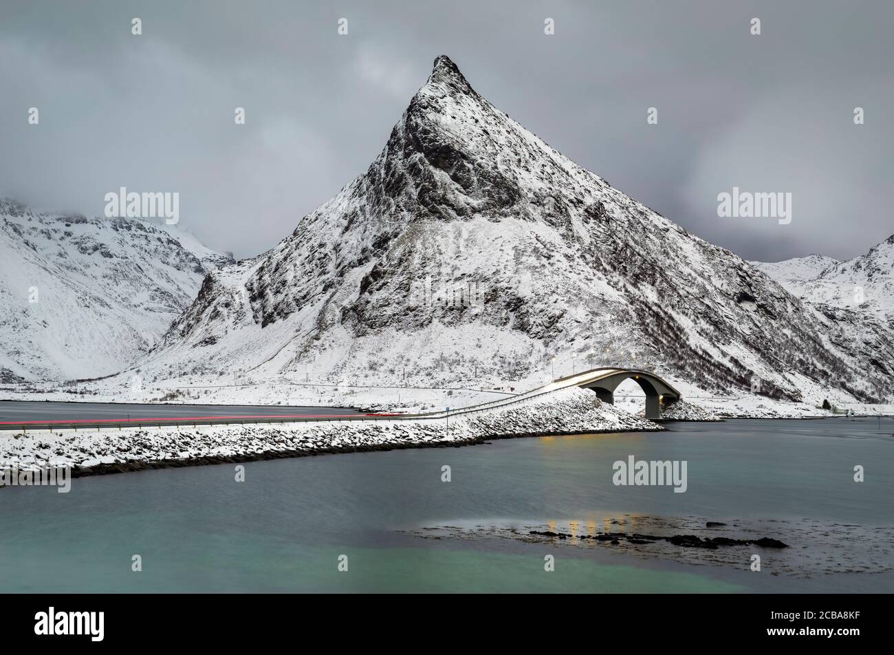 FREDVANG   LOFOTEN ISLANDS NORWAY Stock Photo