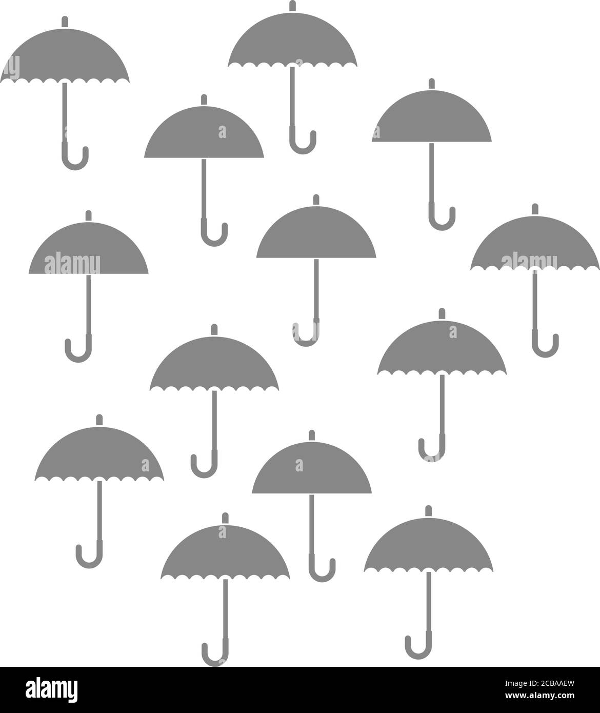 Umbrella sign icon. Rain protection symbol. Flat design style Stock