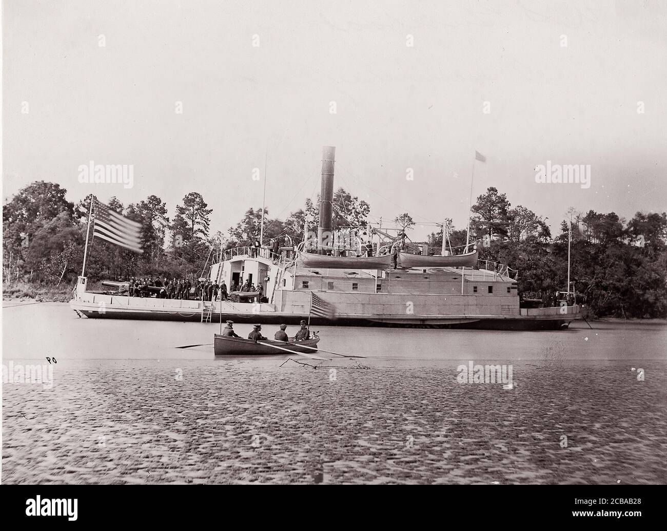 Commodore Perry, Pamunkey River, 186165. Formerly attributed to Mathew B. Brady Stock Photo Alamy