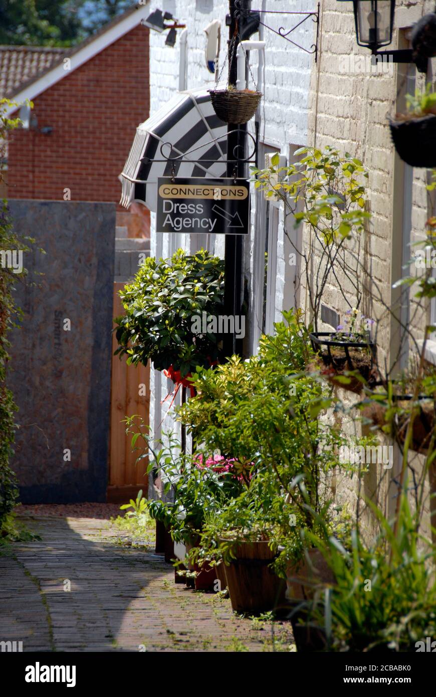 Small business located in quiet alley off the Homend, Ledbury, Herefordshire, England Stock Photo