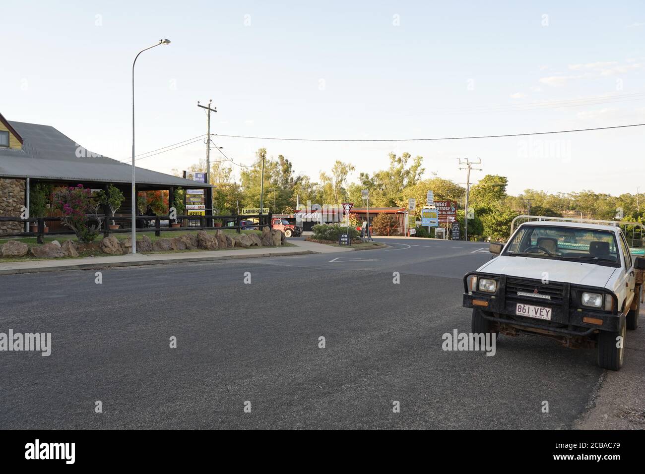 Rural town in the gem fields of Rubyvale, Queensland, Australia Stock