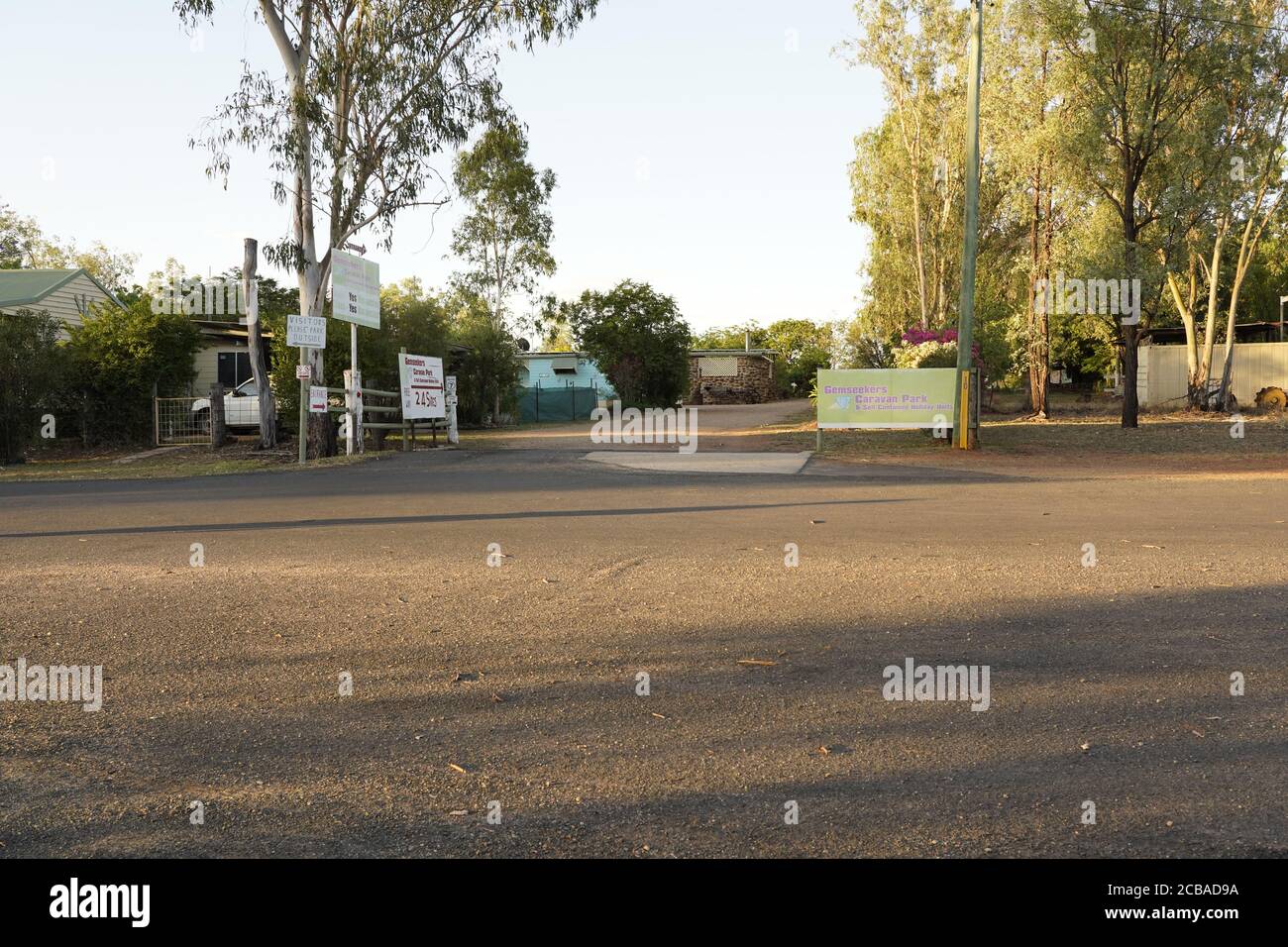 Rural town in the gem fields of Rubyvale, Queensland, Australia Stock