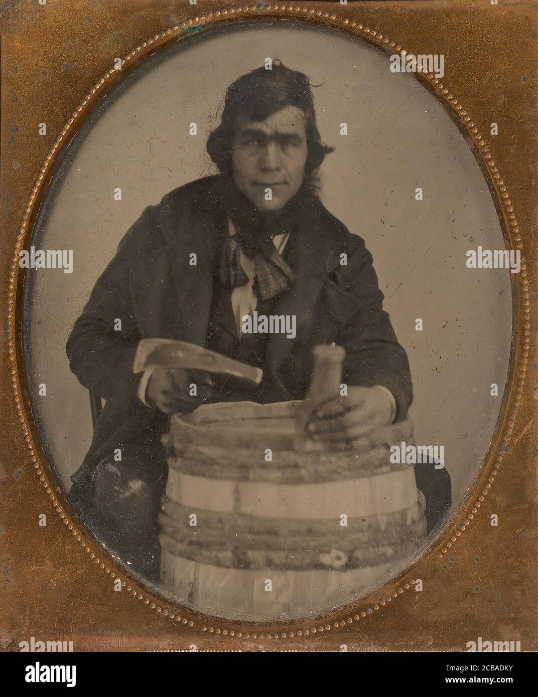 Barrel Maker, 1850s60s Stock Photo Alamy