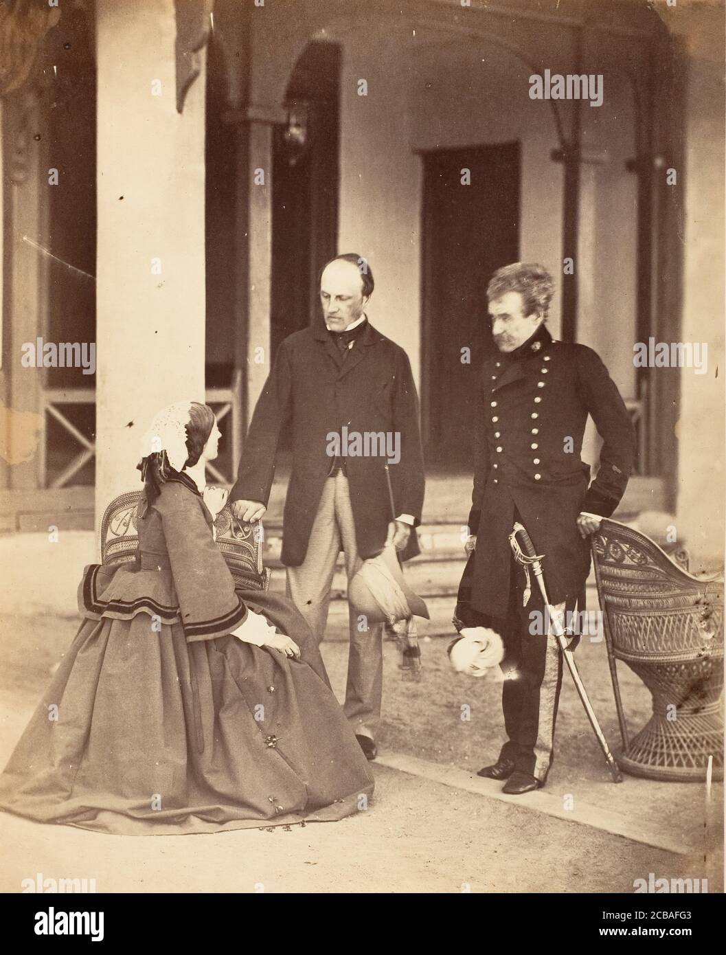 The Countess Canning, The Earl Canning, G.G. and Lord Clyde C.in C., Simla, 1860. Stock Photo
