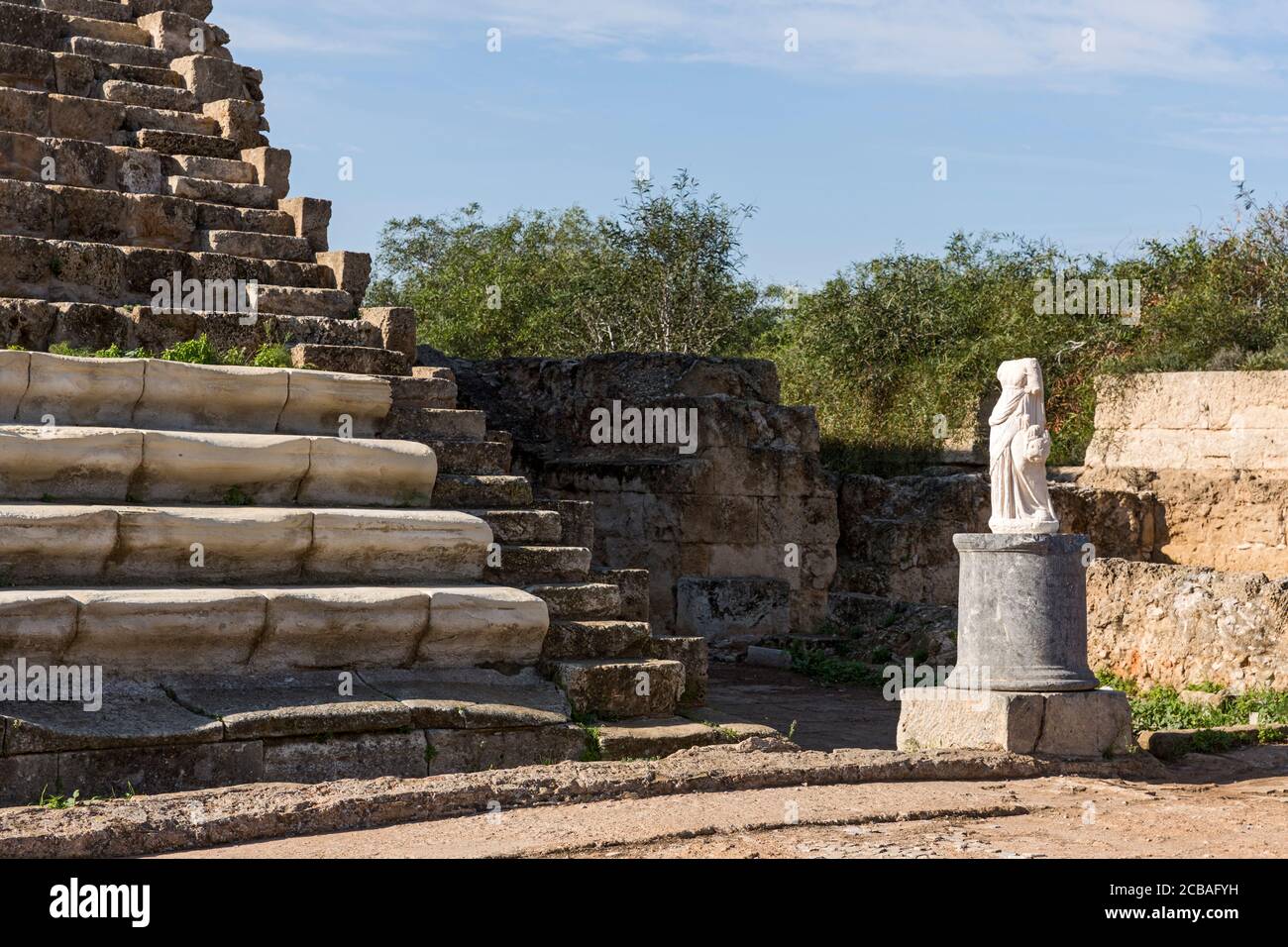 Salamis, Antike, Ausgrabungsstätte, Türkische Republik Nordzypern Stock Photo