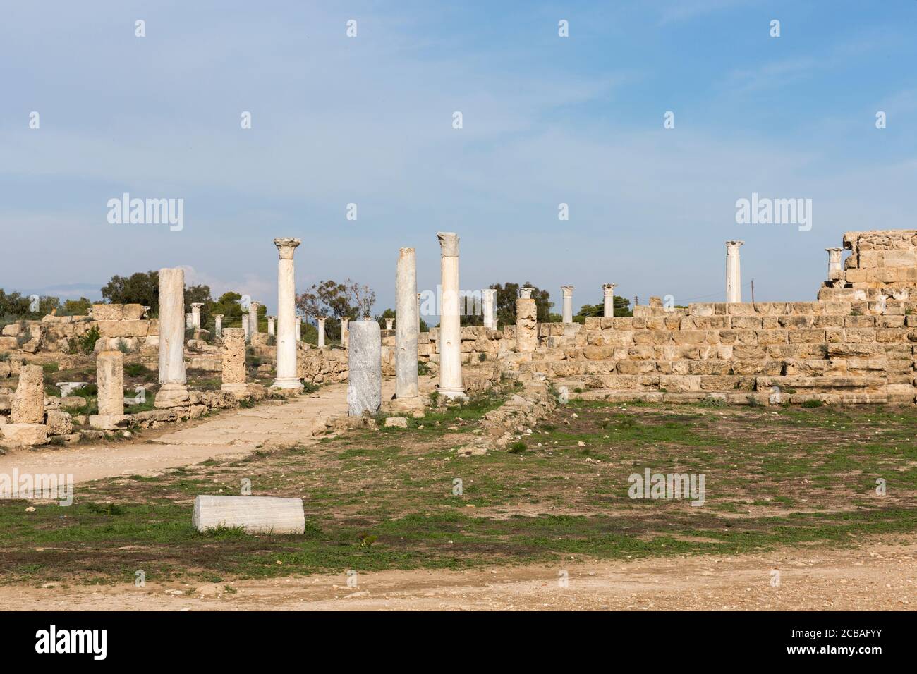 Salamis, Antike, Ausgrabungsstaette, Tuerkische Republik Nordzypern Stock Photo