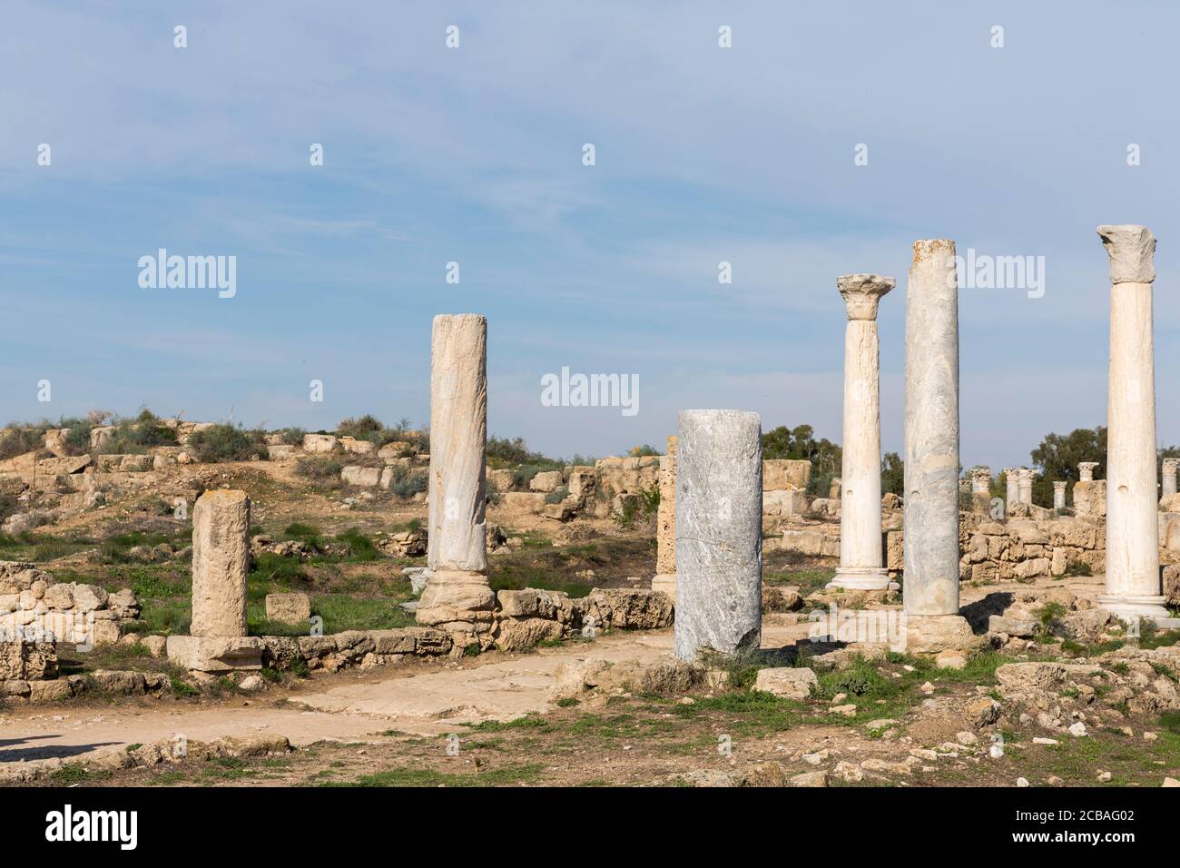 Salamis, Antike, Ausgrabungsstaette, Türkische Republik Nordzypern Stock Photo