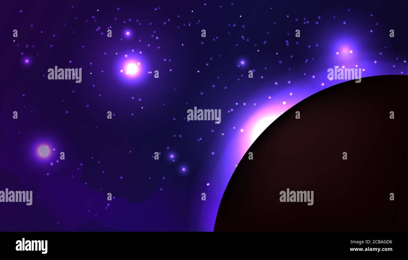 Vector illustration of space with planet Mars for your creativity Stock ...