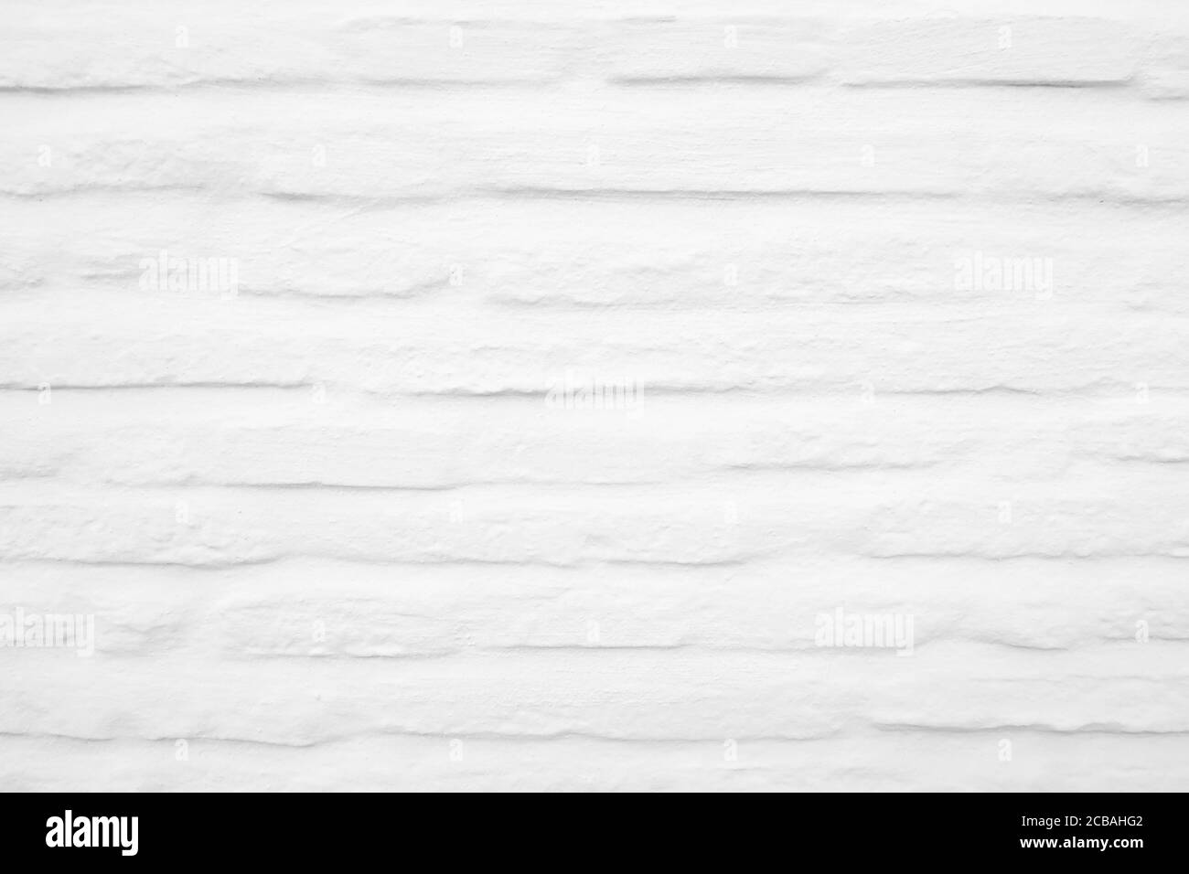 White painted old brick wall background Stock Photo