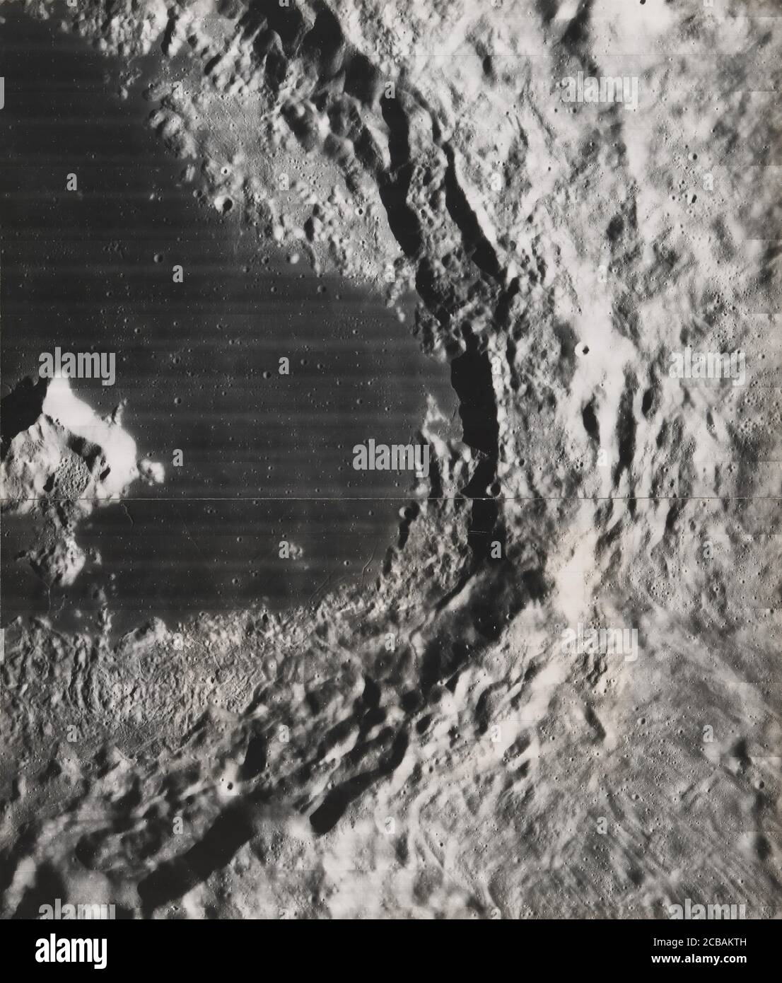 Far Side of the Moon at Apolune, 1967. Stock Photo