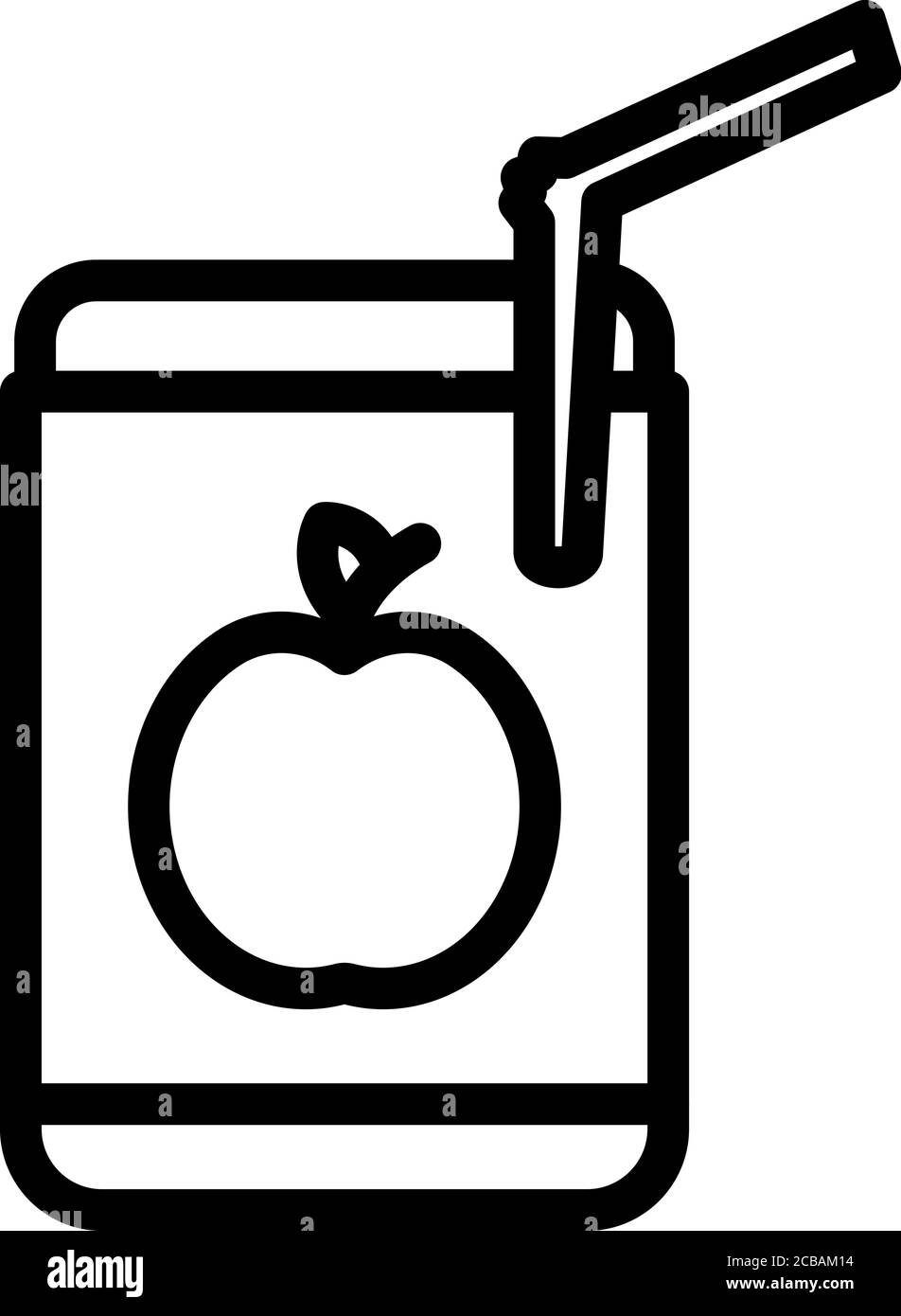 Education apple juice icon, outline style Stock Vector Image & Art Alamy