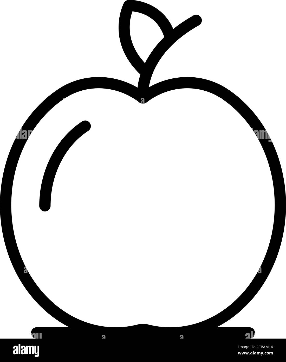 Inclusive education apple fruit icon, outline style Stock Vector