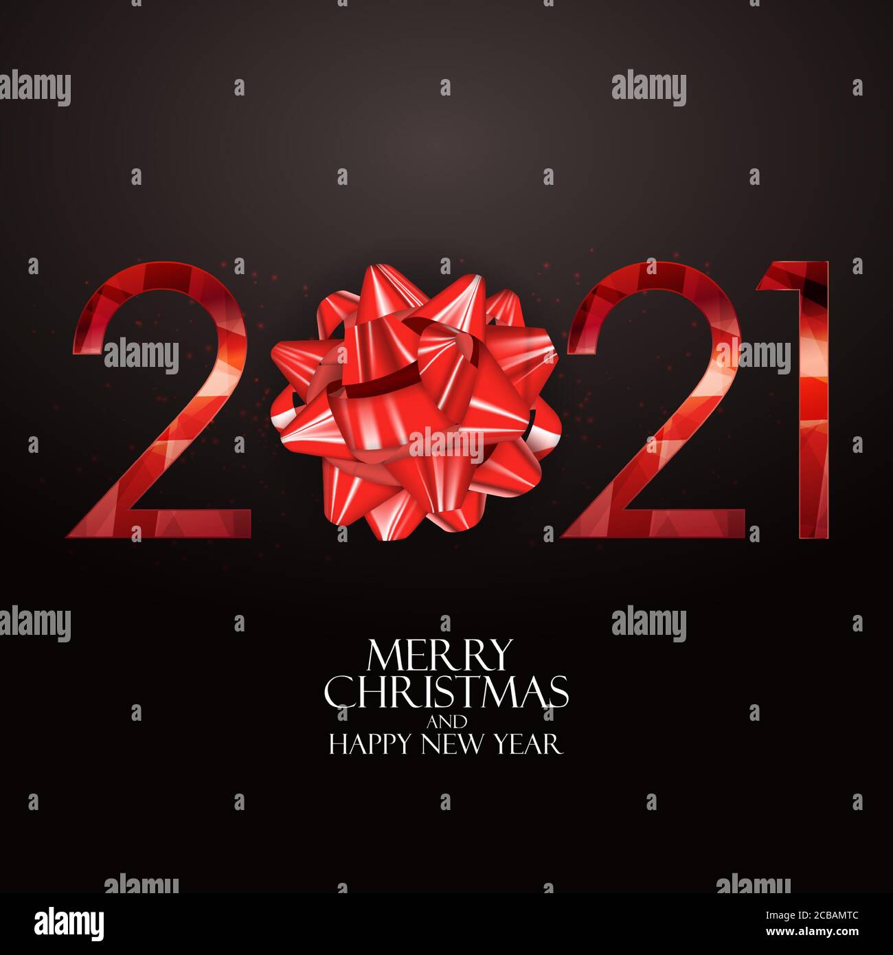 Holiday 2021 New Year and Merry Christmas Background. Vector Illustration Stock Vector