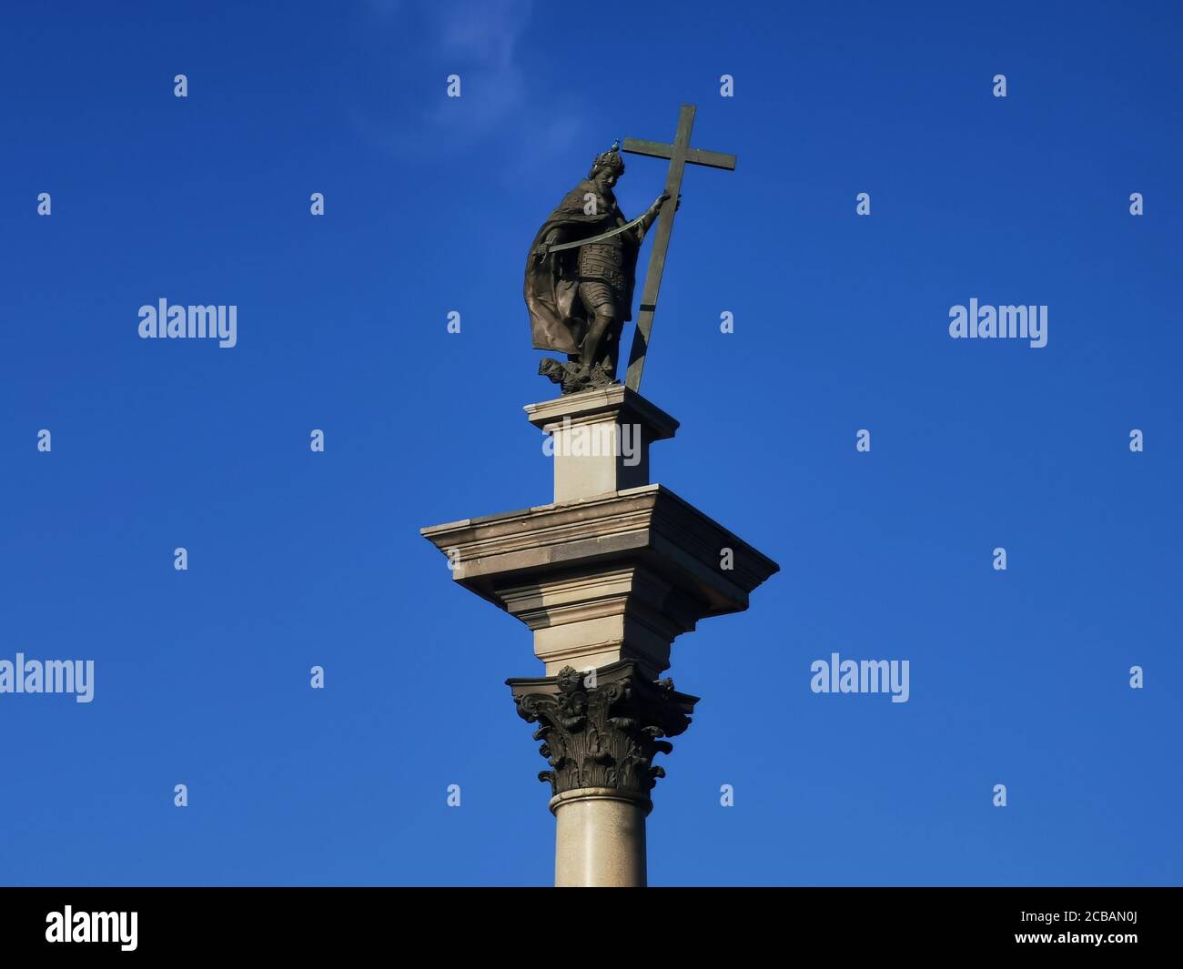 Sigismund column in the Old Town in Warsaw Stock Photo