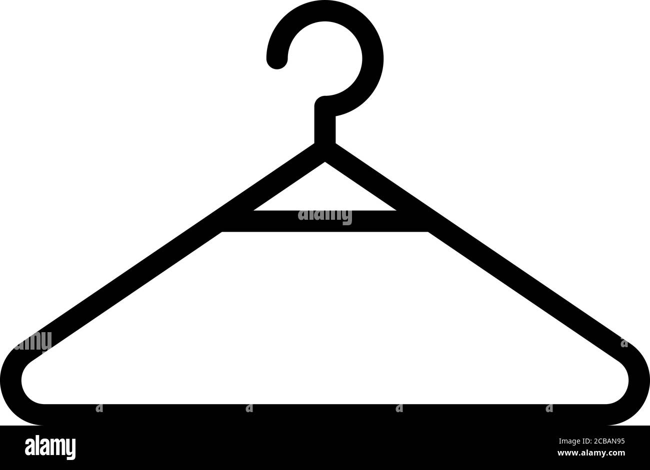 Clothes hanger icon, outline style Stock Vector