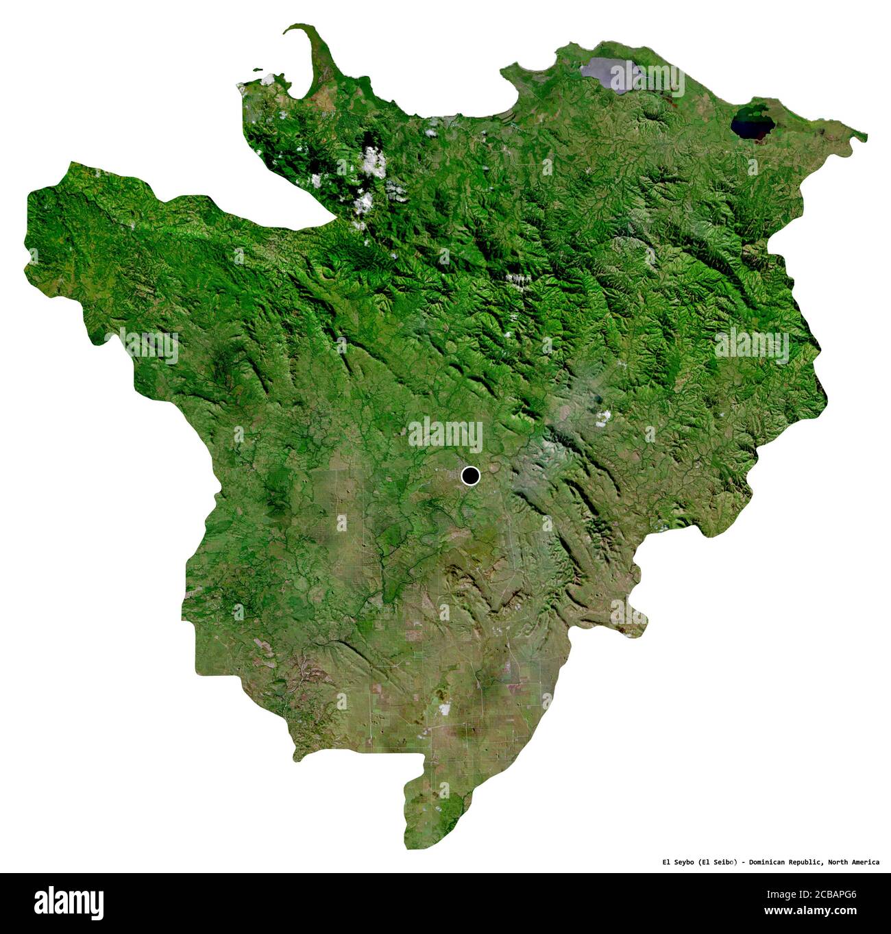 El Seibo Rd Shape of El Seybo, province of Dominican Republic, with its capital ...