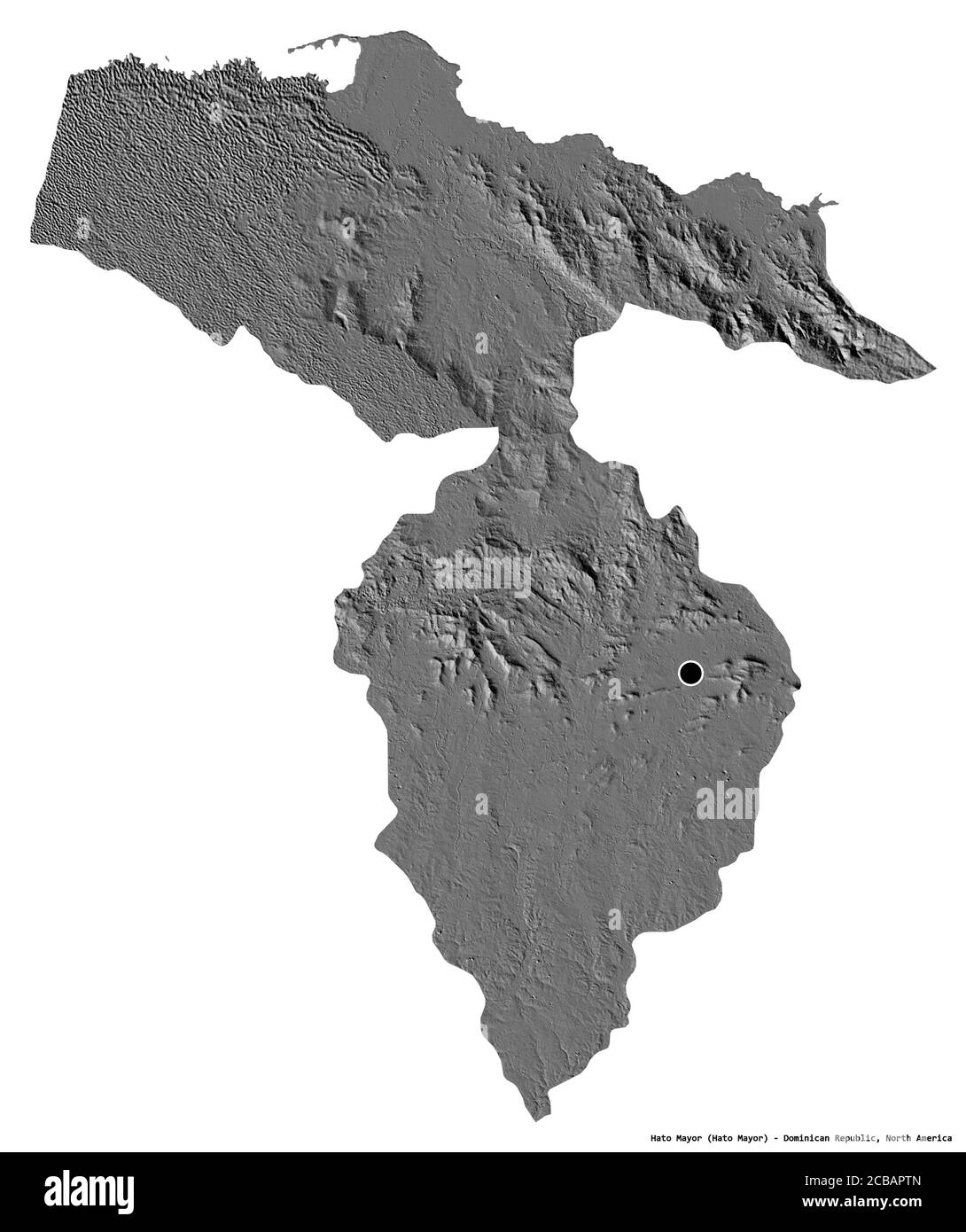 Shape of Hato Mayor, province of Dominican Republic, with its