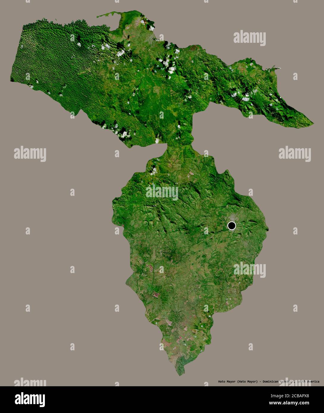 Shape of Hato Mayor, province of Dominican Republic, with its