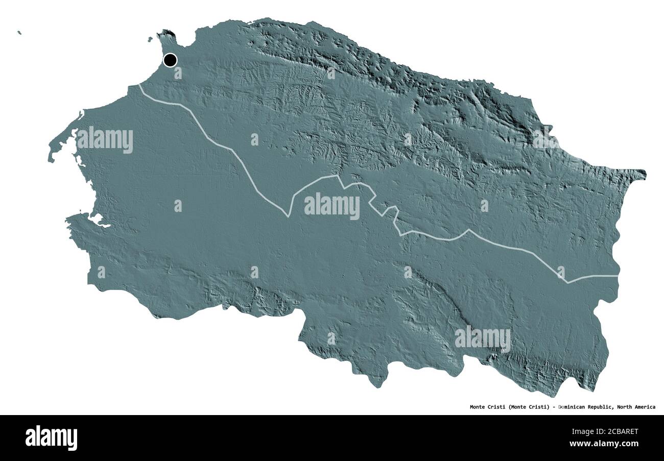 Monte Cristi Dominican Republic Map Shape Of Monte Cristi, Province Of Dominican Republic, With Its Capital  Isolated On White Background. Colored Elevation Map. 3D Rendering Stock  Photo - Alamy