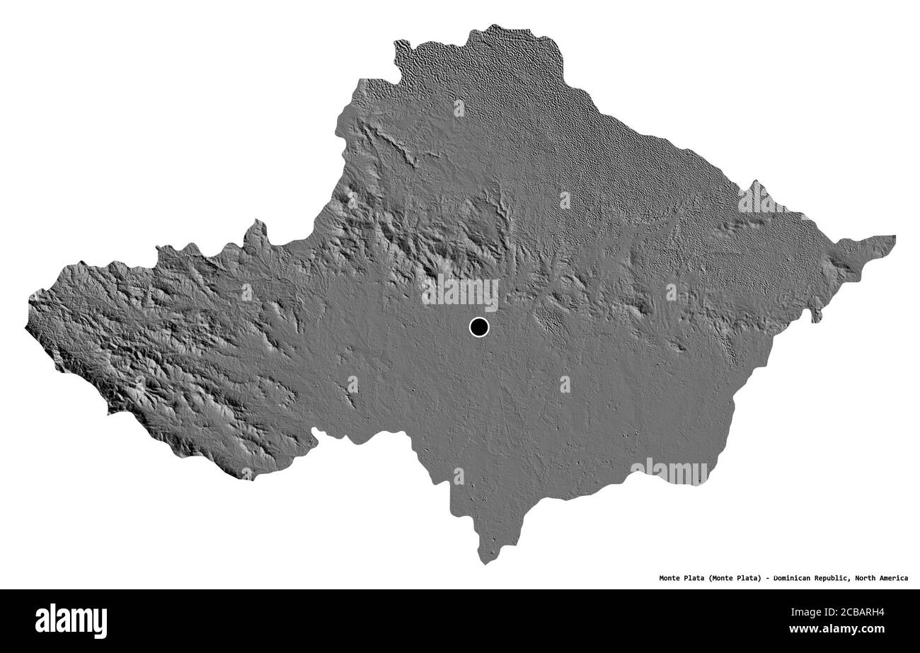 Shape of Monte Plata, province of Dominican Republic, with its capital
