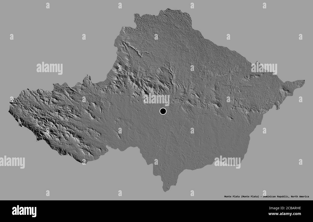 Monte Plata Dominican Republic Map Shape Of Monte Plata, Province Of Dominican Republic, With Its Capital  Isolated On A Solid Color Background. Bilevel Elevation Map. 3D Rendering  Stock Photo - Alamy