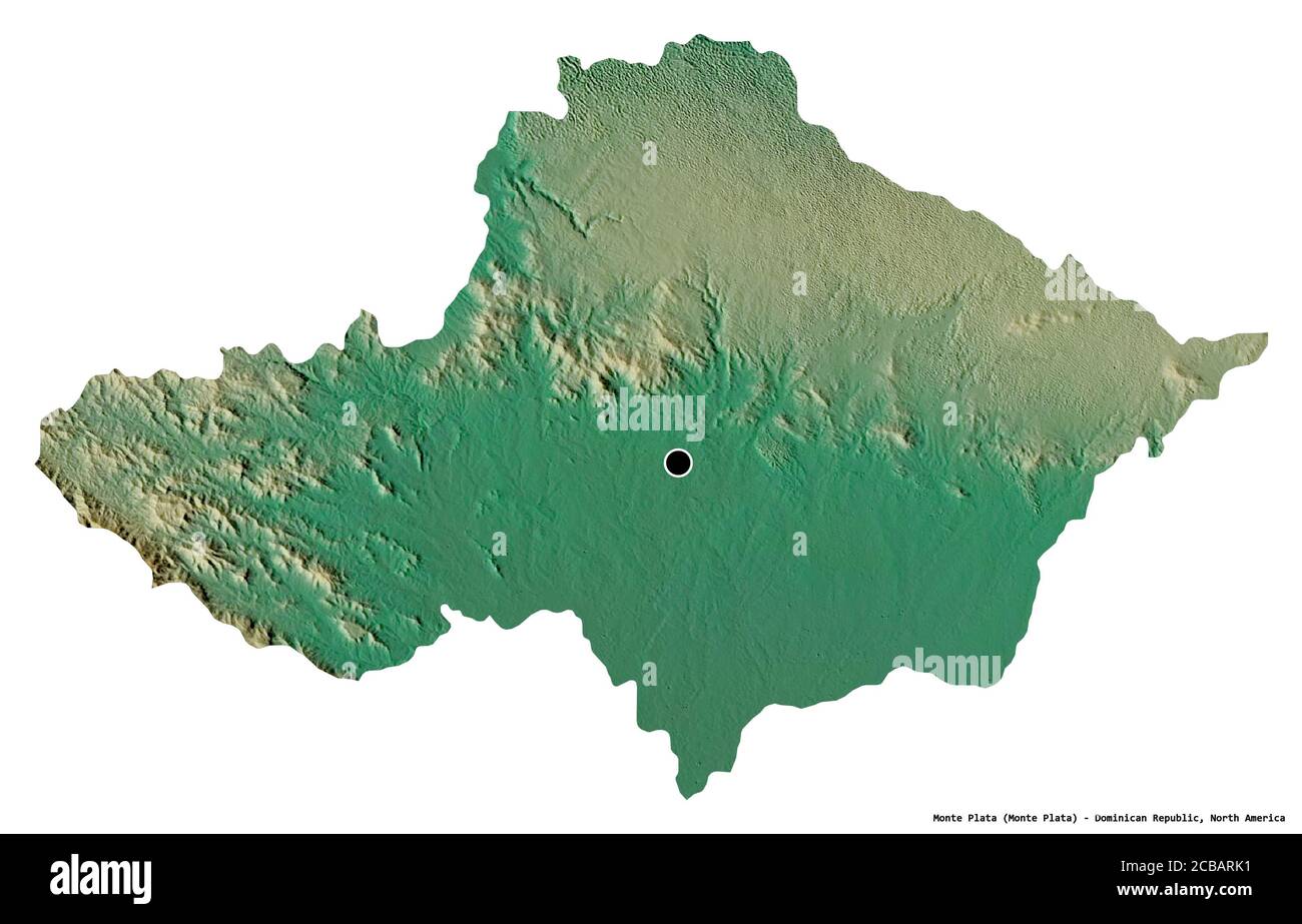 Monte Plata Dominican Republic Map Shape Of Monte Plata, Province Of Dominican Republic, With Its Capital  Isolated On White Background. Topographic Relief Map. 3D Rendering Stock  Photo - Alamy