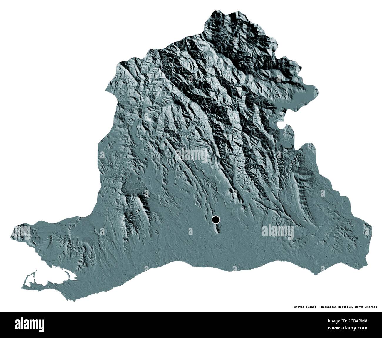 Peravia Shape of Peravia, province of Dominican Republic, with its capital ...